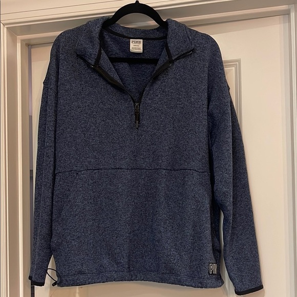 PINK Victoria's Secret Tops - PINK Victoria's Secret Blue pullover size Large